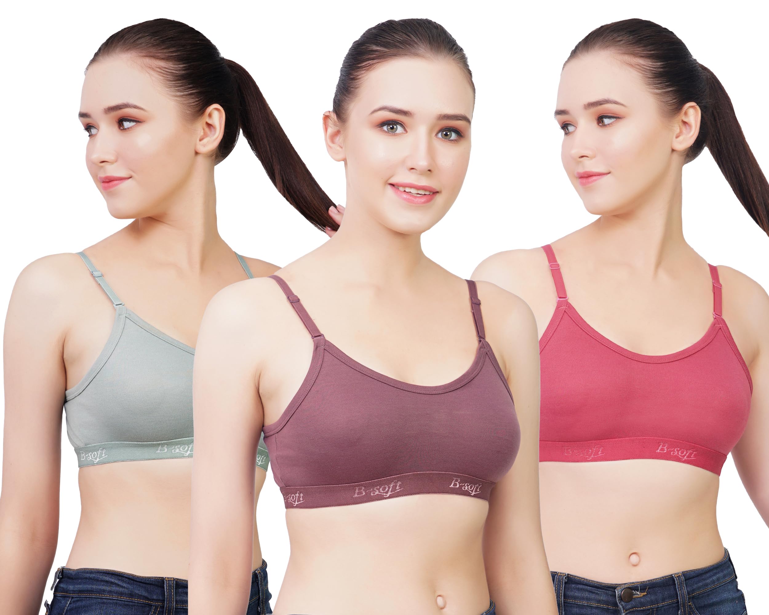 b-soft Medium Impact Sports Bra for Women | Daily Use | Non-Wired | Non-Padded | Seamless Bra | Full Coverage | Suitable for Gym,Yoga,Workout-picture-11