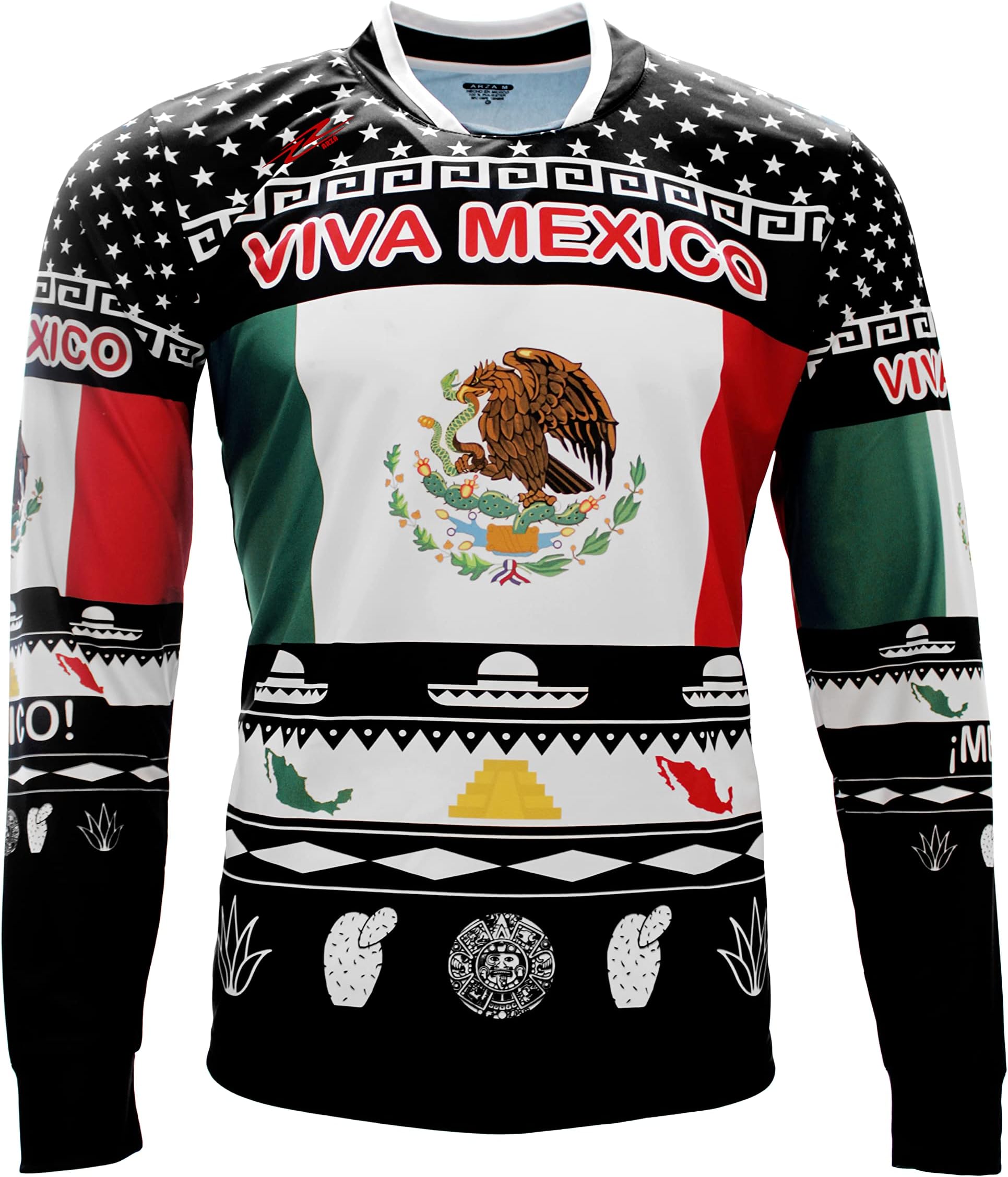 ARZAMexico Fan Soccer Jersey Long Sleeve Color Black
