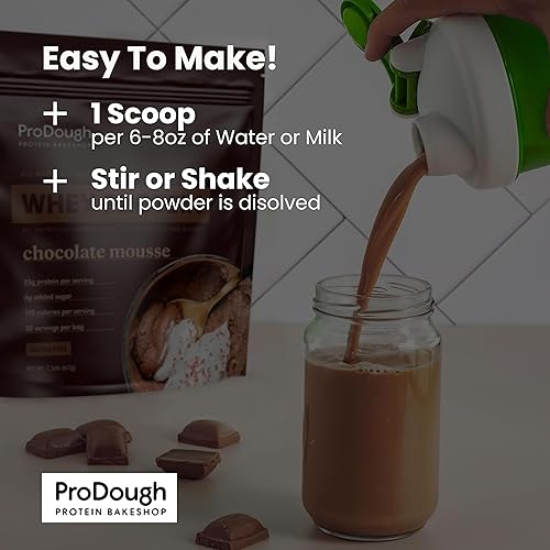 Miniatura 7 de ProDough Gourmet Whey Isolate - Proteína en polvo hidrolizada para batido - Mezcla de enzimas de fácil digestión, 0.88 oz de proteína por porción,