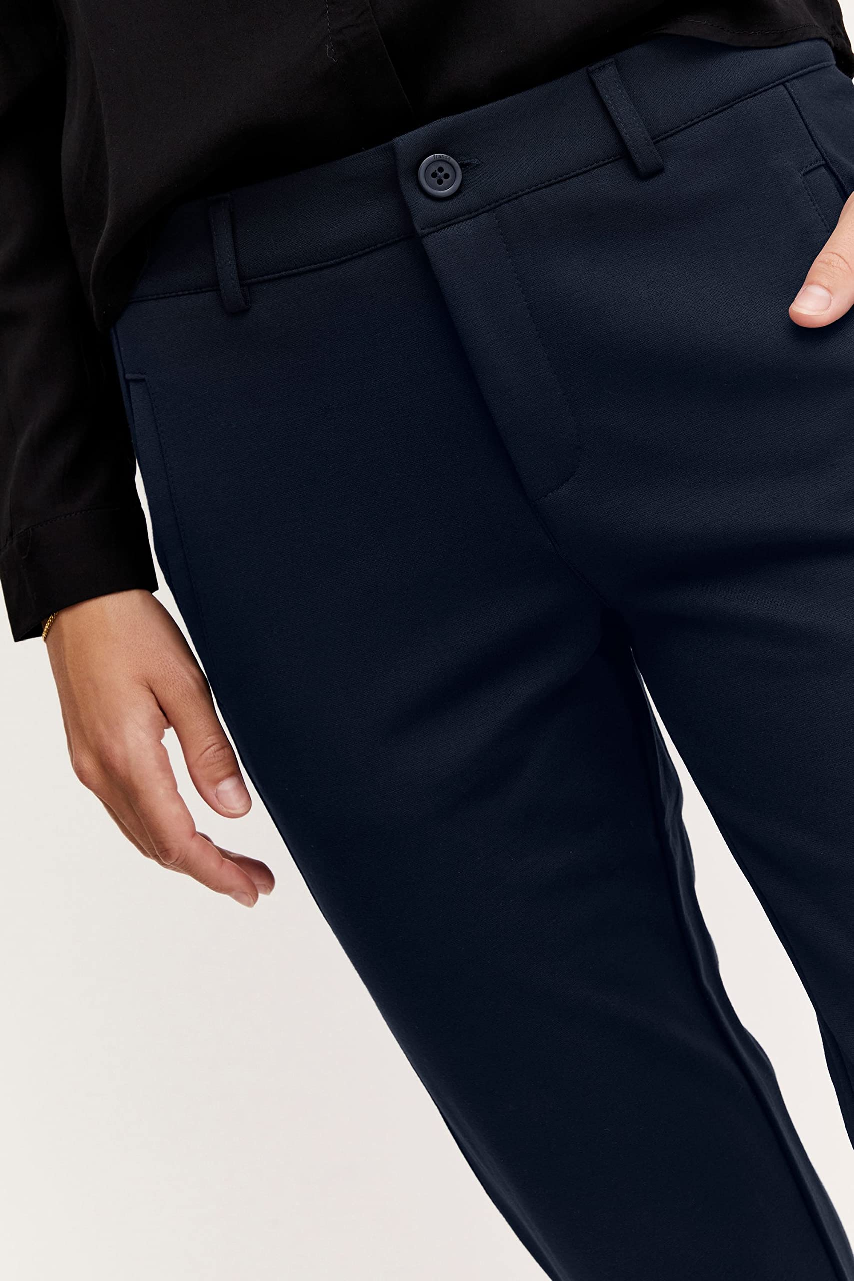 fransa FRLano Damen Hose Stoffhose Pant mit Stretch Slim Fit Mid Waist