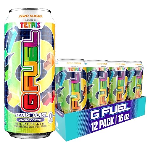G Fuel Tetris Blast Energy Drink, lata de 16 onzas, paquete de 12 unidades