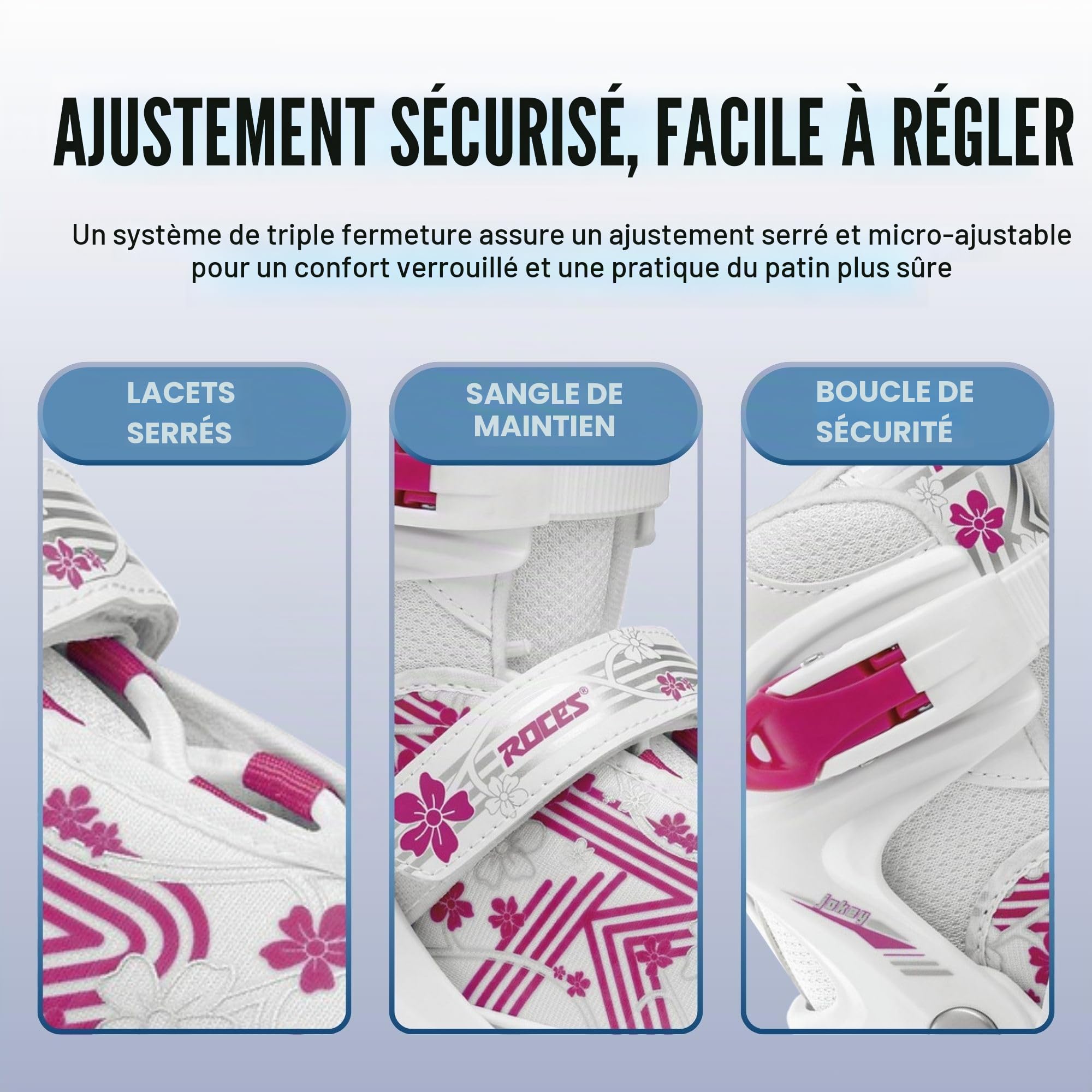 Roces Jokey Ice 3.0 Fille Patins à glace - Ice Skates pour Enfant