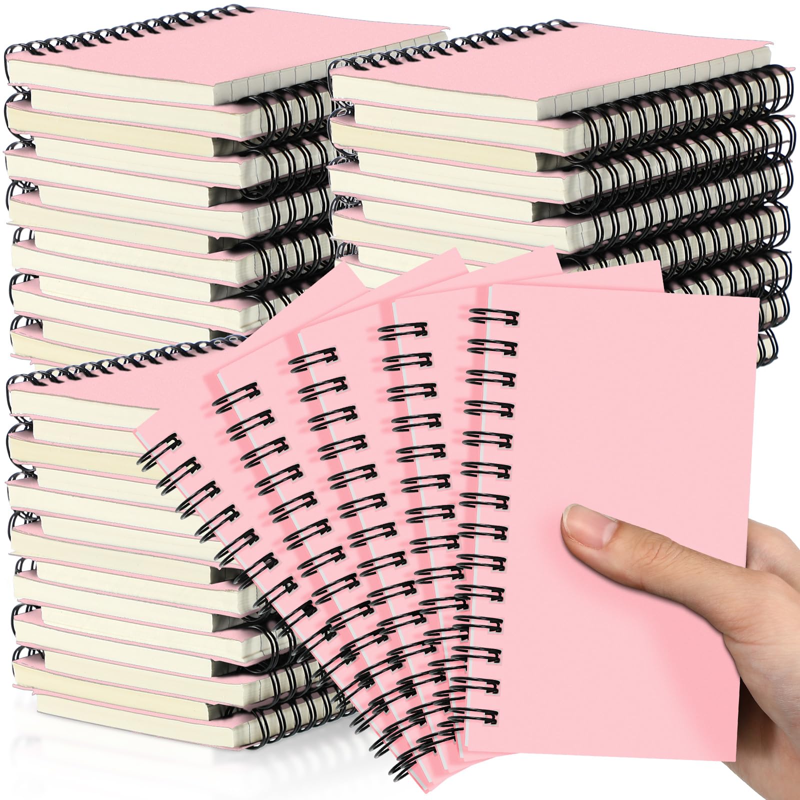 Jutom 54 Pcs Small Spiral Notebooks Memo Pads 3x5 Bulk Small Pocket Notebooks Mini Notepads with Lined Pages Mini Journals for Office School Work