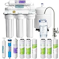 Vista 12 de APEC Water Systems ROES-50 Essence Series - Sistema de filtración de agua potable de ósmosis inversa de 5 etapas con certificación WQA, muy seguro