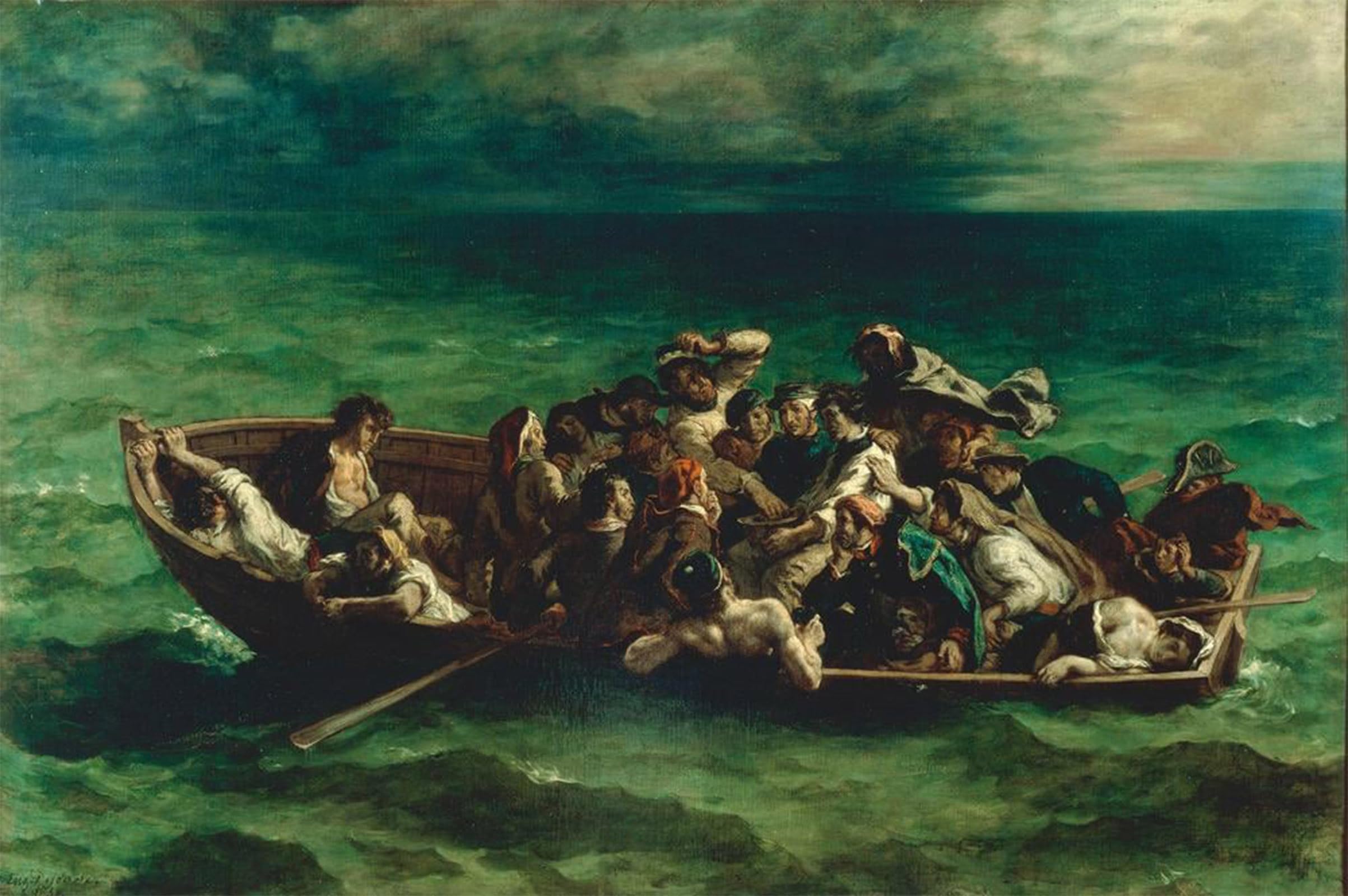SERENDIPITP Aesthetic Poster Photo Wall Print Retro Picture the Sinking of Don Juan by Ferdinandeugene Delacroix Modern Wall Artwork for Home Decor 60x90cm