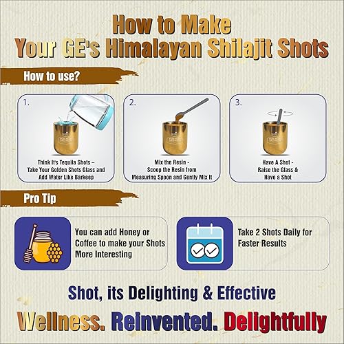 Miniatura 9 de Goodliving Essentials GE's Pure-Peak - Resina Shilajit pura del Himalaya gruesa con vaso y cuchara Shilajit