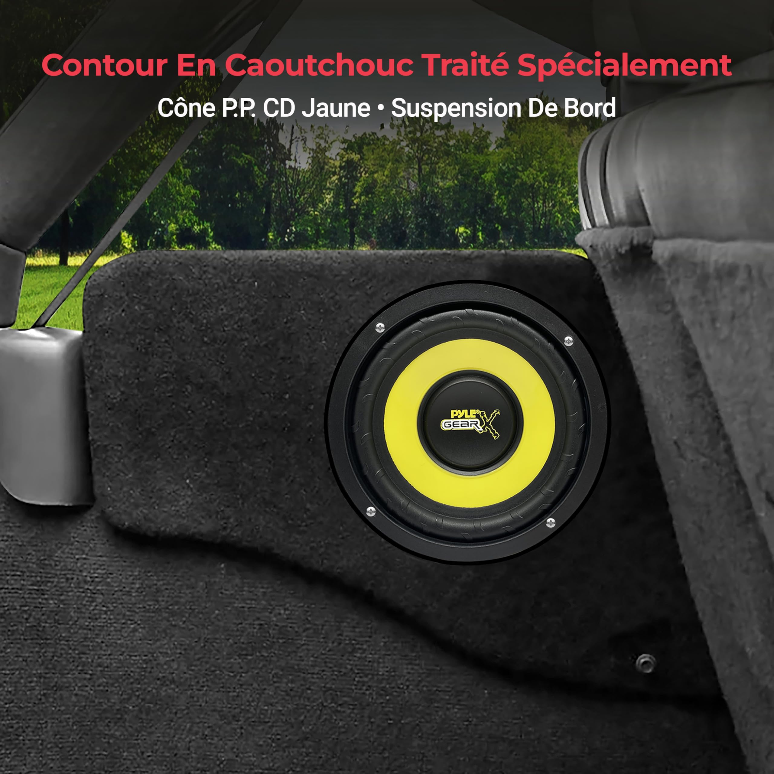 Pyle Subwoofer Voiture – 13 cm (5") – 200W – 4 Ohms – Aimant 850 g – Bobine Haute Température – Profondeur Montage 5,9 cm (2.32") – Basses Renforcées pour Système Audio Auto