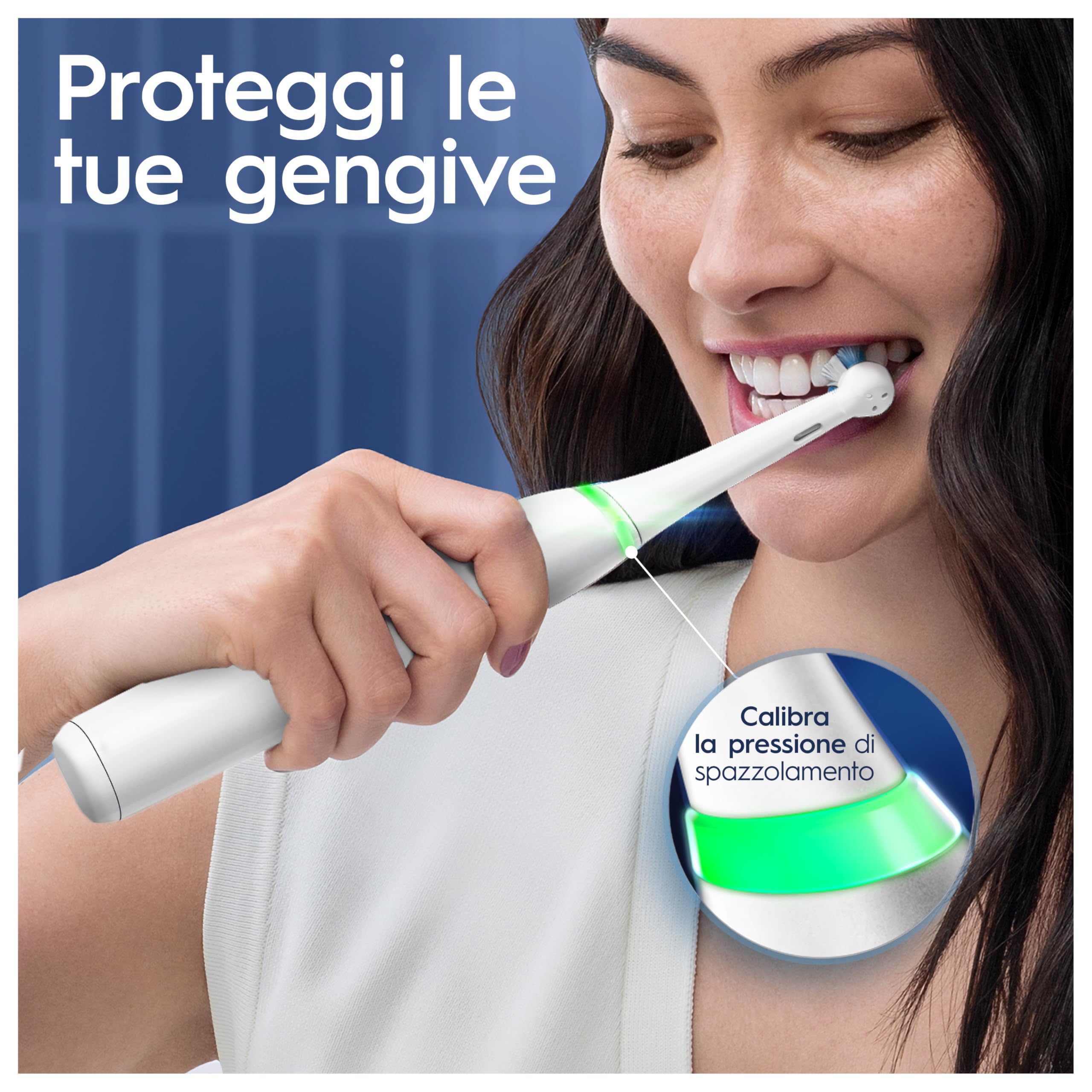 Oral-B Spazzolino Elettrico Ricaricabile iO 7N Bianco, 2 testine, 1 Custodia Da Viaggio. 1 Spazzolino