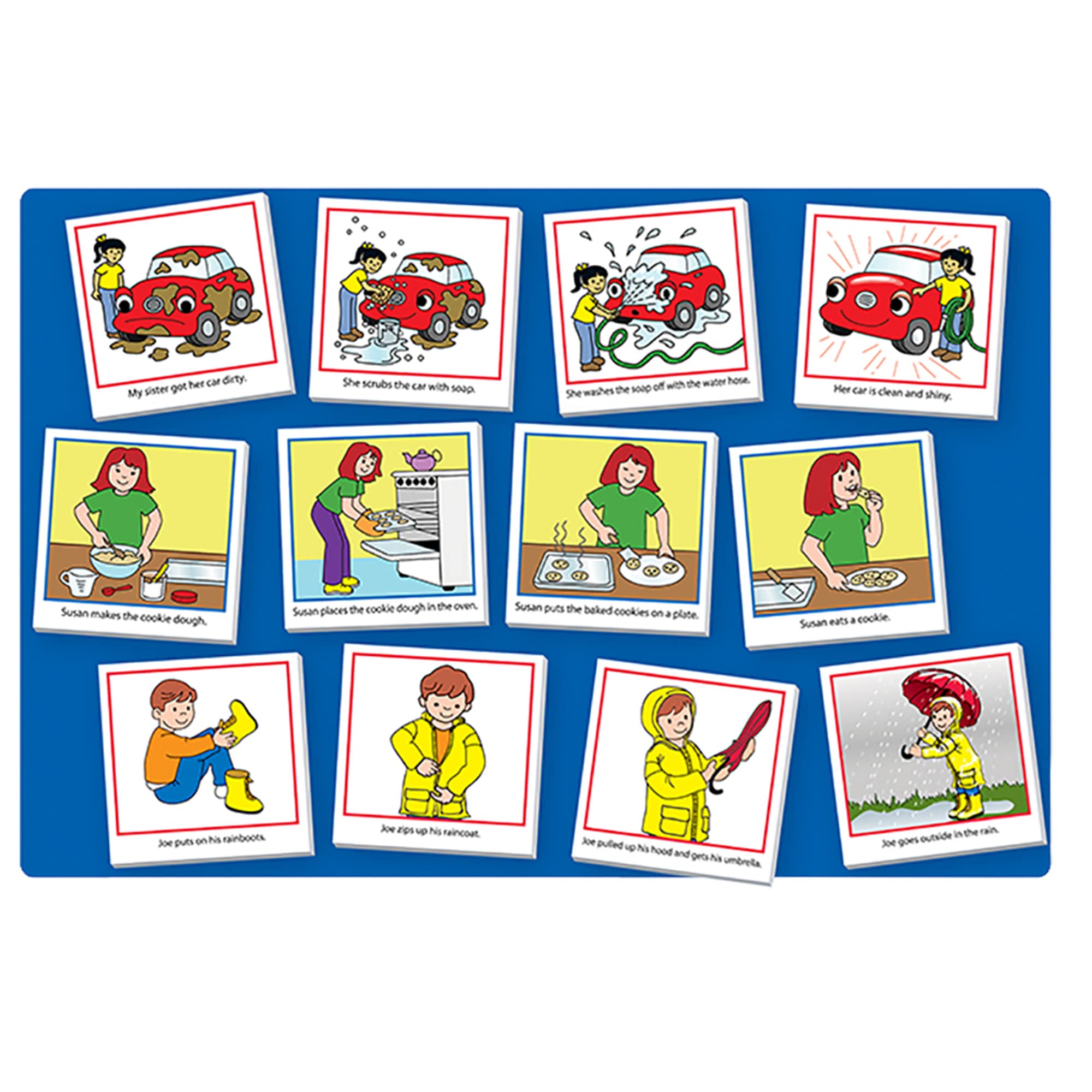 Amazon.com: Pocket Chart Card Set—Story Sequencing—Fun Learning Tool for  Home, School, Daycare—Ages 4+ : Toys & Games