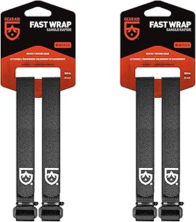 GEAR AID ¾” Fast Wrap Keeps Gear Organized and Secure with Adjustable, Cinch-and-Stick Straps with D-Ring, 24” Length, Pair, 2 Pack - GEAR AID