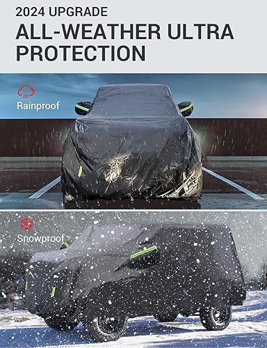 Miniatura 3 de Proadsy 2024 Upgrade Car Cover Compatible with Ford Bronco 4 Door 2021-2024 Windproof All Weather Waterproof Sun Rain UV Dust Snow Protection