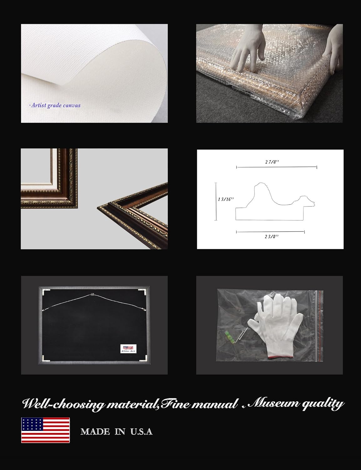 ELITEART-The Return of The Prodigal Son by Rembrandt Oil Painting Reproduction Giclee Wall Art Canvas Prints Framed Size:25 1/2"x21"