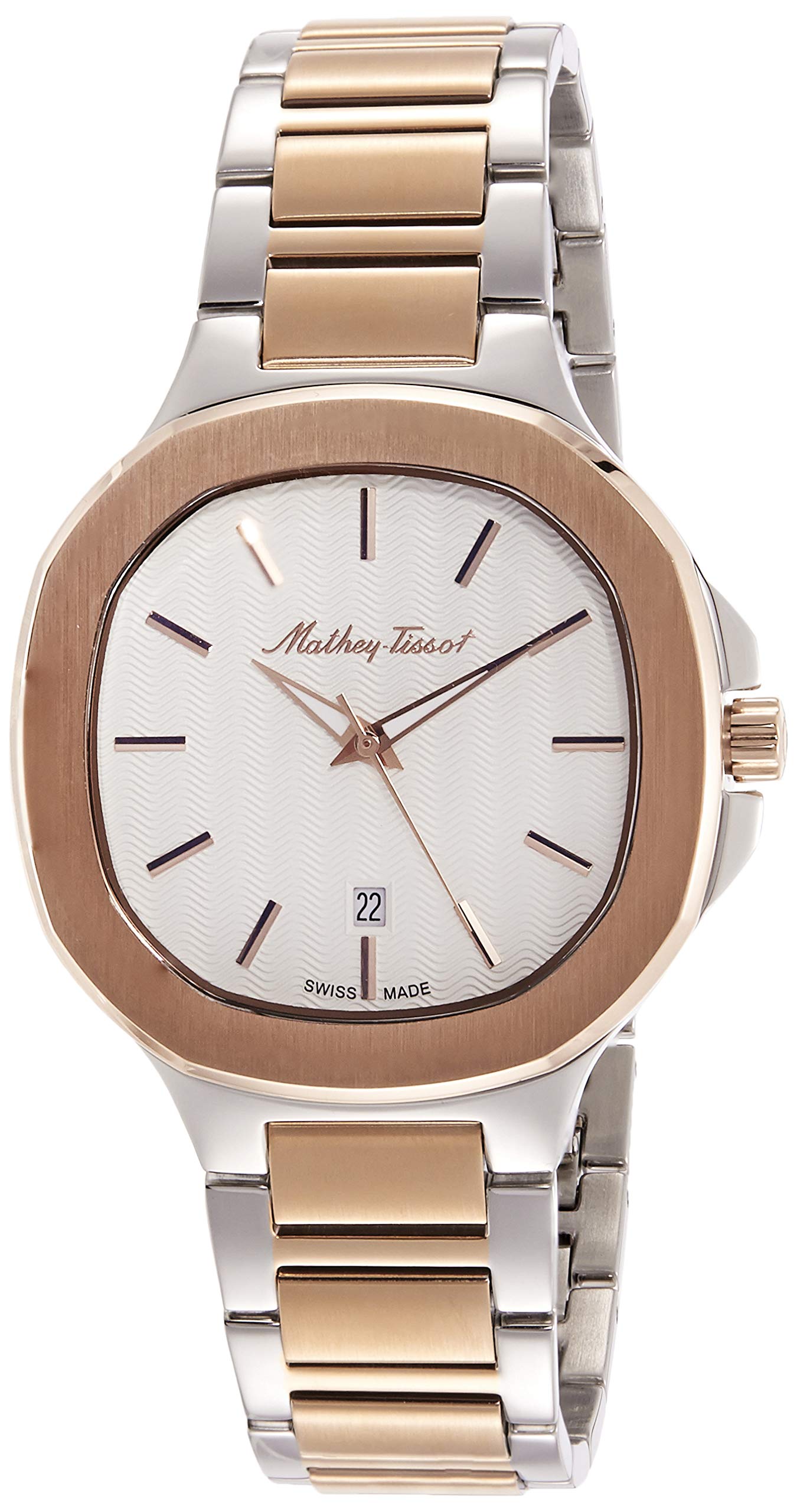 Mathey-Tissot Stainless Steel Swiss Made Analog White Dial Men Watch - H152Ra, Multi-Color Band (B07L6GXYYL) Amazon Price History, Amazon Price Tracker