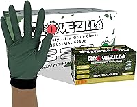 Vista 9 de Guantes industriales de nitrilo de 2 capas de 8.5 milésimas de pulgada de grosor, desechables, resistentes a desgarros, textura de diamante elevado