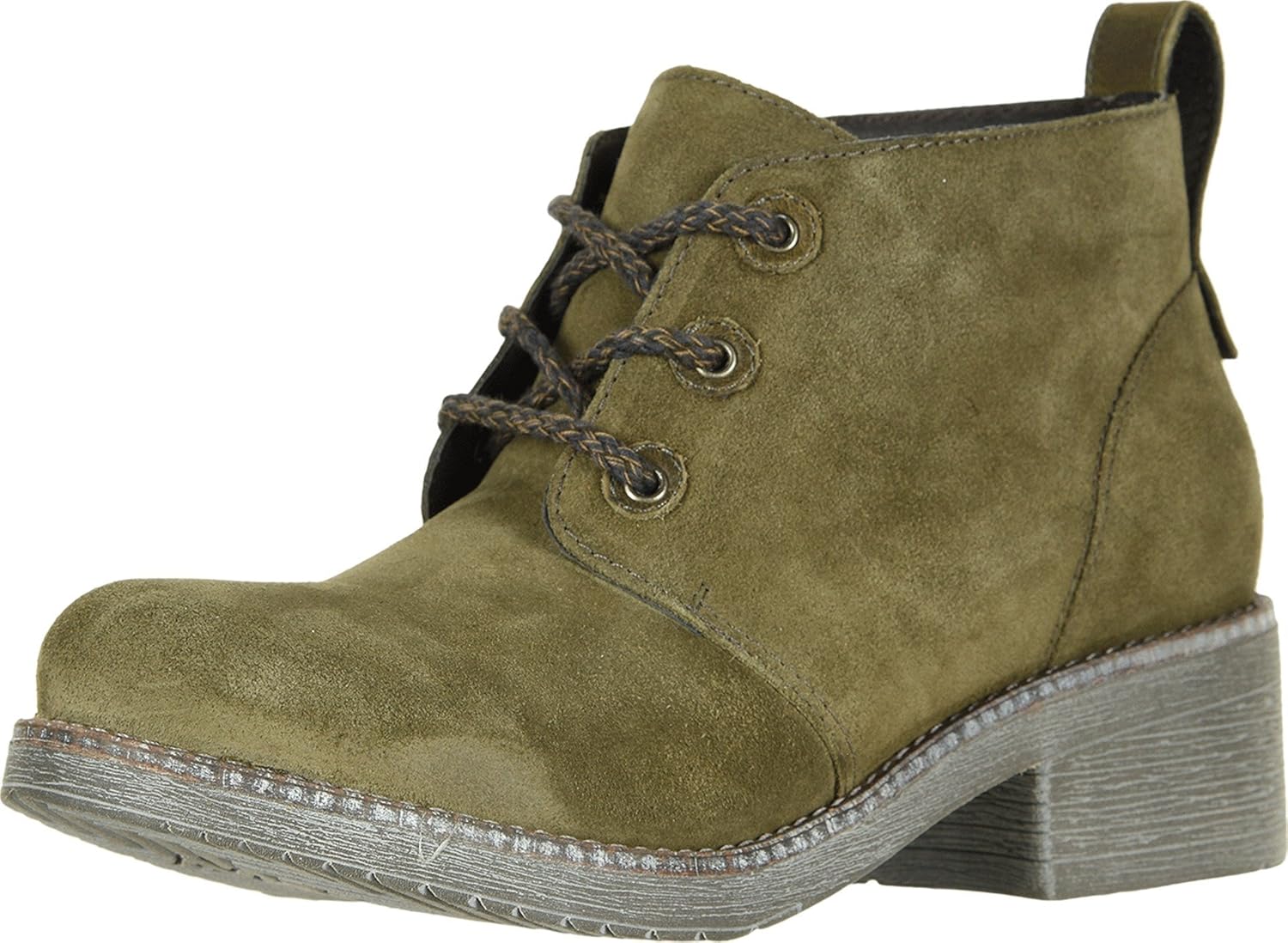 NAOT Footwear Women's Love Boot Olive Suede Combo 6 M US