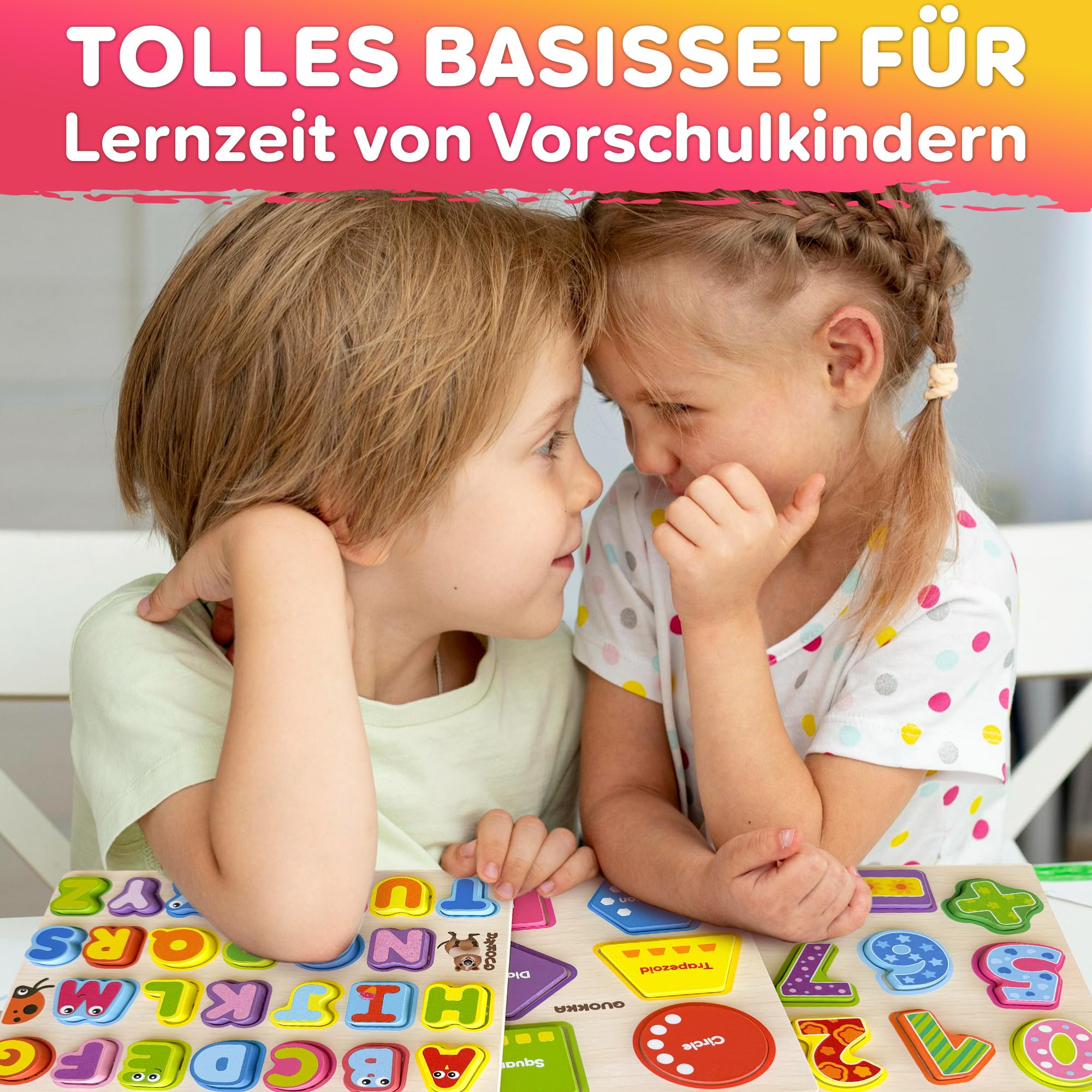 QUOKKA Spielzeug für 1-3-Jährige – Dicke Montessori-Holzpuzzlespiele für Kinder ab 4 Jahren – Geschenkidee für Mädchen und Jungen – Lernspiele – Tiere und Formen
