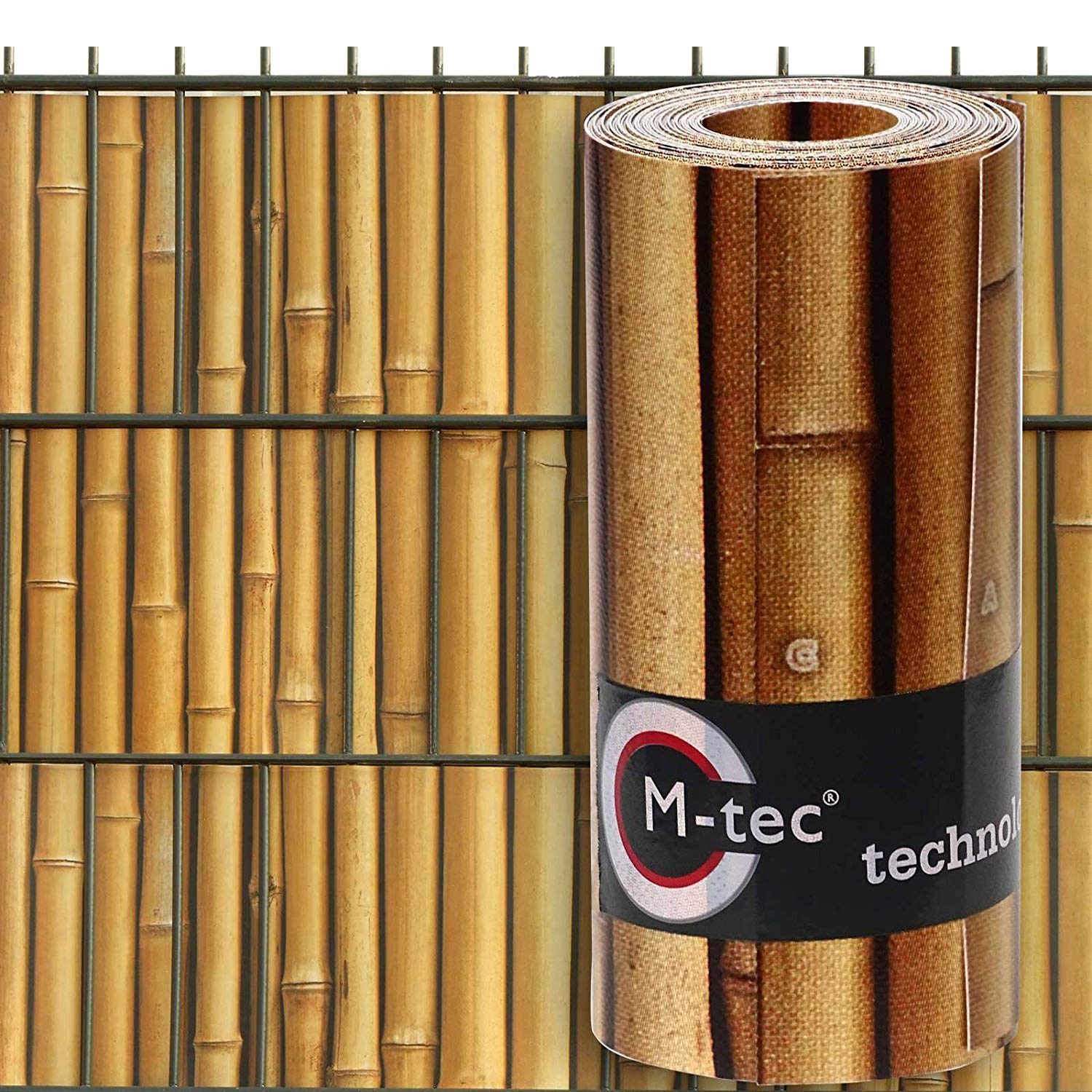 Sichtschutzstreifen mit Motiv/M-tec Print  / PVC/Bambus Motiv fr 9 Reihen  im Zaunfeld fr Doppelstabmattenzaun - SIE KAUFEN Hier DIREKT BEIM  Hersteller - : Amazon.de: Garten