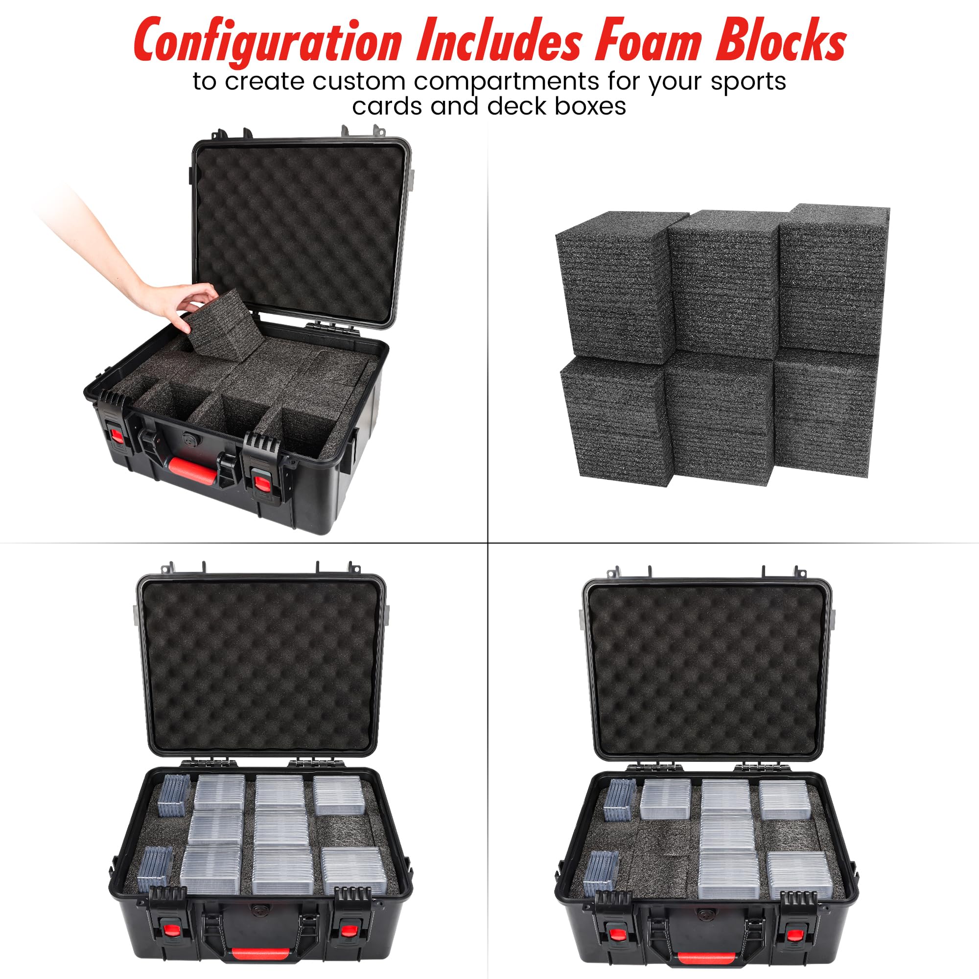 Caja de Almacenamiento para Tarjetas Graduadas - Compatible con 150+ PSA/BGS/FGS/SGC/CGC/HGA/GMA - para Tarjetas Coleccionables
