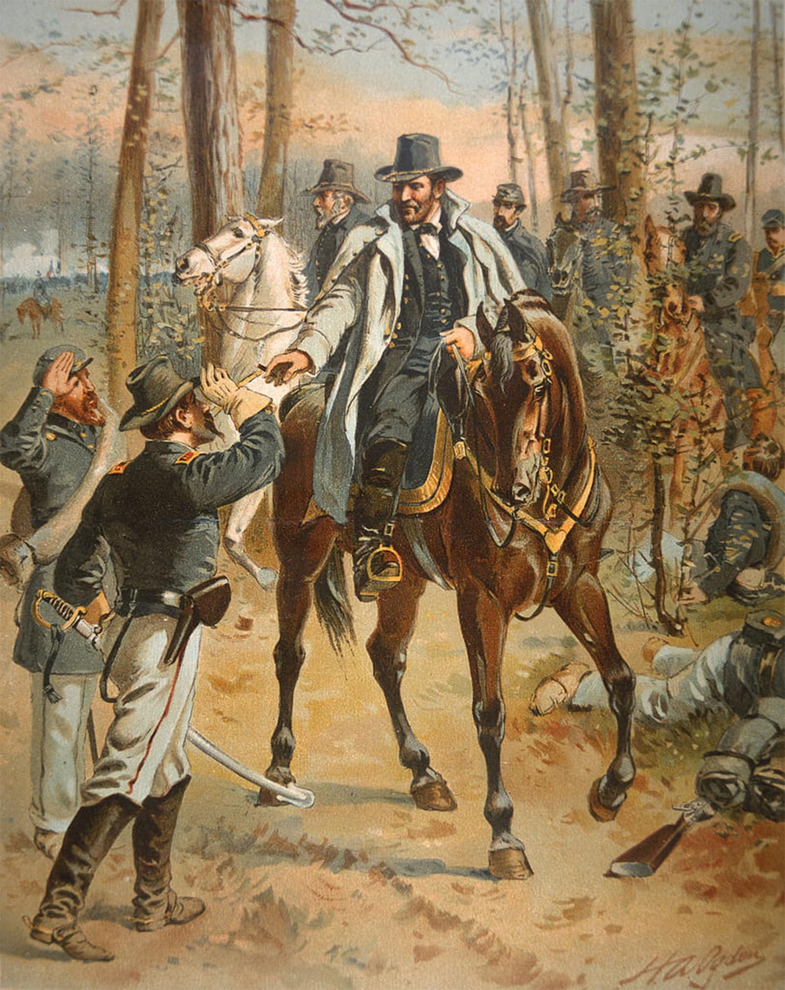 POSTERIIk Famous Print Pop Art Wall Art Graffiti General Grant in the Wilderness Campaign Th May by Henry Alexander Ogden Art Prints for Home Decor 60x90cm