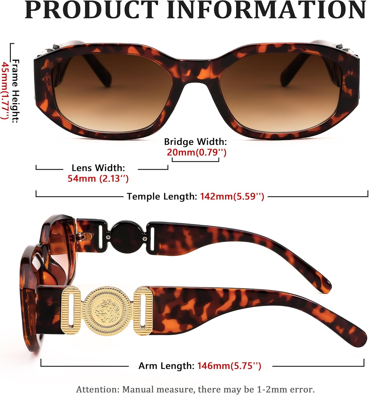 FEISEDY Retro Trendy Rectangle Sunglasses Women Men Vintage 90s Small Narrow Square Sunglasses B2322 - Image 6