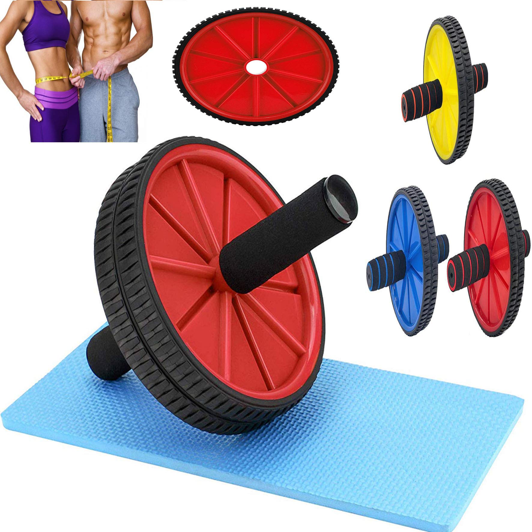Ab Wheel Roller for Home Workout, Stomach Abs Roller Abs Roller for Men & Gym Ab Roller for Men Abs Workout Equipment for Abdominal Ab Roller Exercise Equipment(Multicolor)-picture-31
