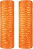 Decor Mesh Poly Ribbons 10 Inch x 30 Feet Each Roll Metallic Foil Mesh Ribbon Christmas Tree Decorative Mesh Red and White Rolls for Xmas Wreaths OrangeGold Foil