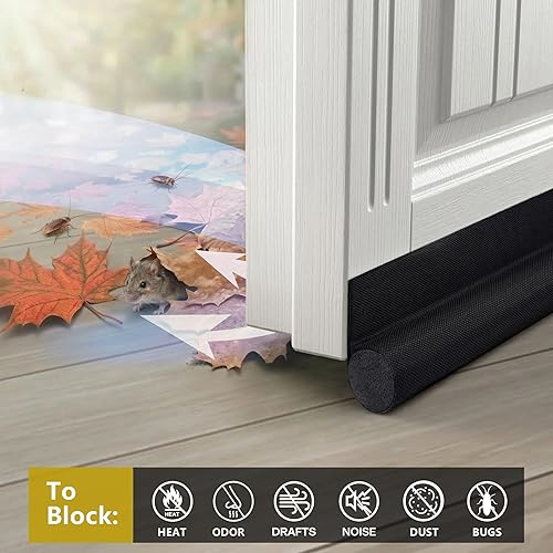 Miniatura 3 de Tope de Corriente de Puerta HomeProtect de 76 cm, Cinta de Clima con Adhesivo Fuerte para Protección Esencial del Hogar en Dormitorio para Espacios