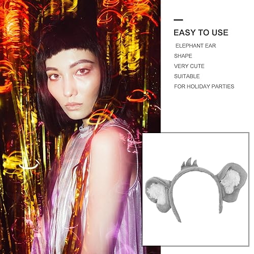 Miniatura 4 de FRCOLOR Diadema de orejas de koala de peluche de dibujos animados, diadema de orejas de koala para Halloween, disfraz de animal de koala para