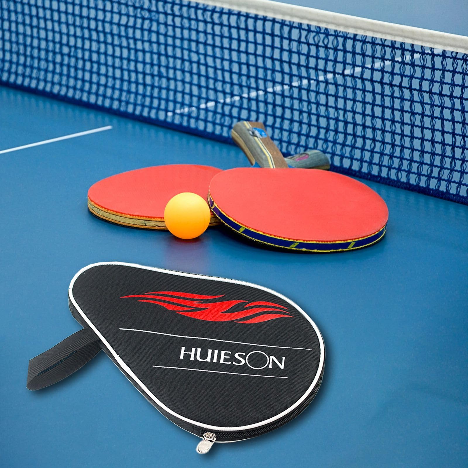 SULIUDAJI 1 Pièce Housse Raquette Ping Pong, Housse de Raquette Safe avec Rangement balles - Durable et éranche à la poussière - pour Raquettes de Ping-Pong