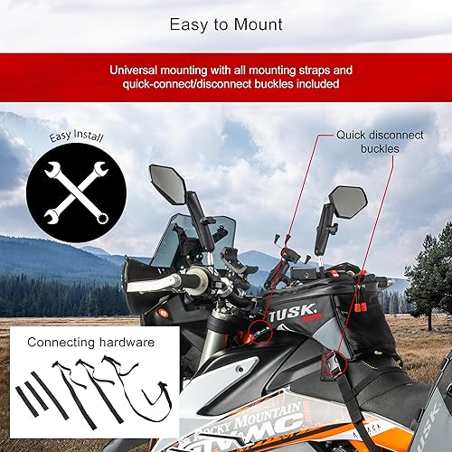 Miniatura 4 de Tusk Olympus Tank Bag Pequeña NegroBronceado