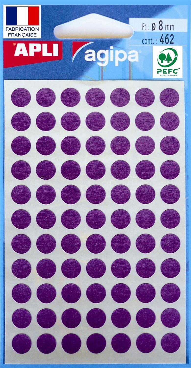 Agipa 111836 Coding Dots Purple Round Diameter: 8 mm