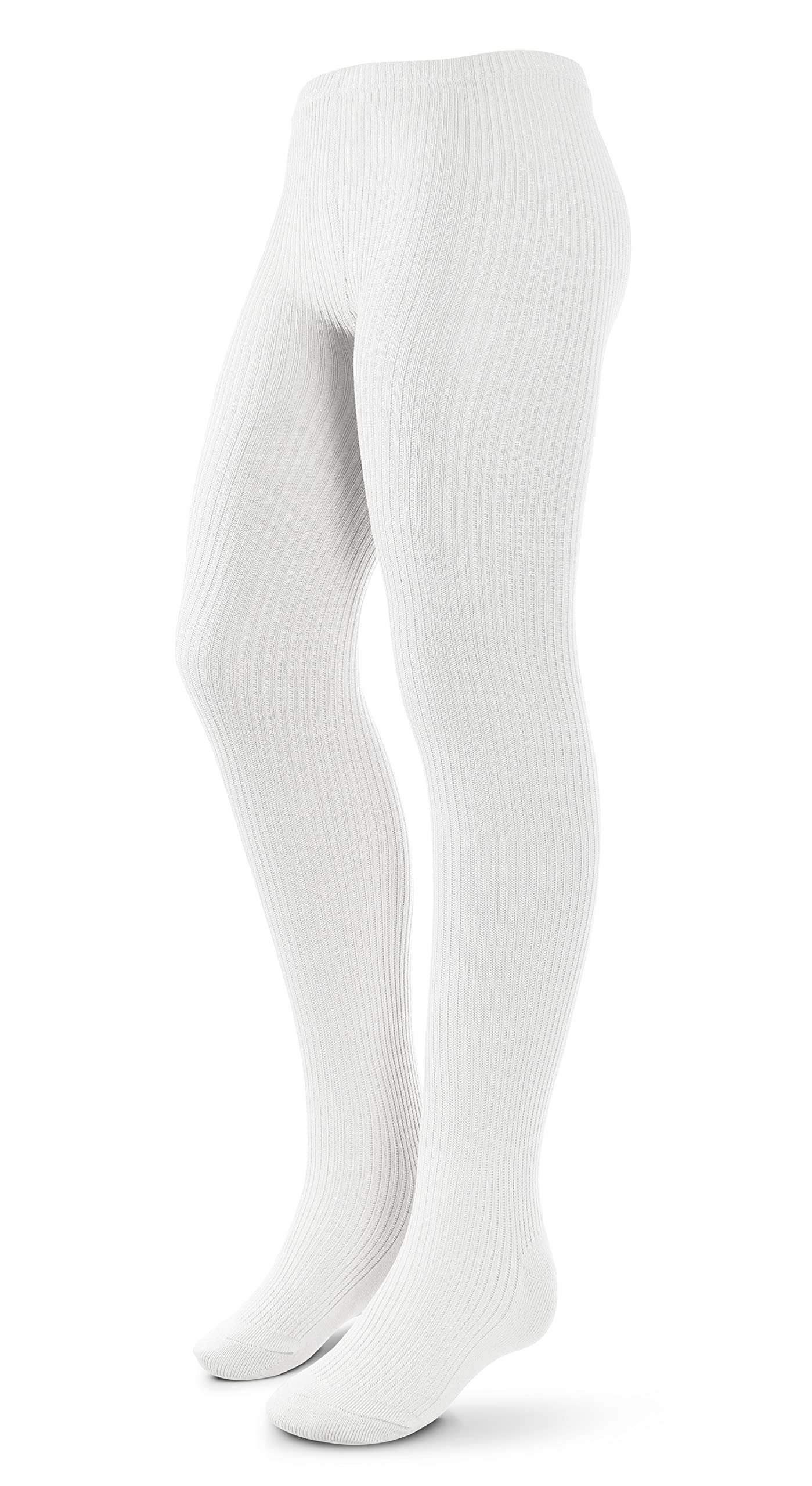 Collant sottili in cotone a coste per bambine, comodi, morbidi e piatti, realizzati in cotone traspirante, ideali per uniformi,