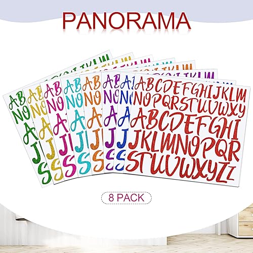Miniatura 3 de 8 hojas de calcomanías del alfabeto, autoadhesivas, letras de caligrafía, calcomanías para buzones, ventanas, puertas, automóviles, camiones, hogar,