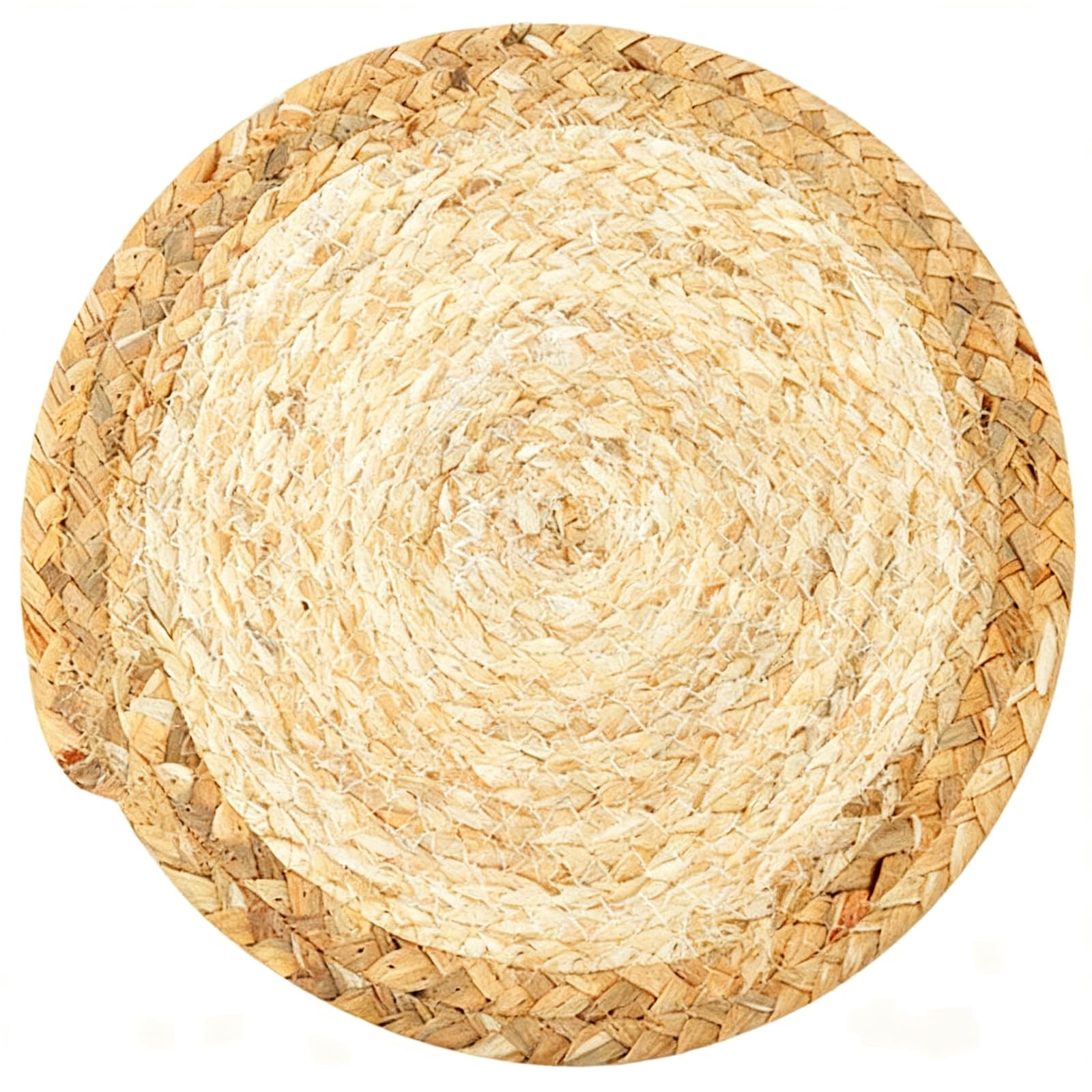AMSLSIU Natural Placemats Set Of 6 Round Boho Woven Round Placemats Uniquely Handmade Offering Robust And Durable Weave Clean