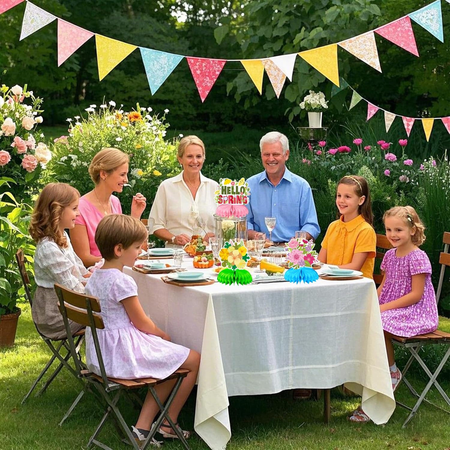 Qpout 9 PCS Spring Decorations Spring Centerpieces for Tables, Hello Spring Table Centerpieces, Spring Decor for Office Home Classroom, Spring Party Decorations 8 81H3nVMp69L. AC SL1500