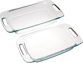 Pyrex Easy Grab 2-Piece Oblong Glass Bakeware Dishes