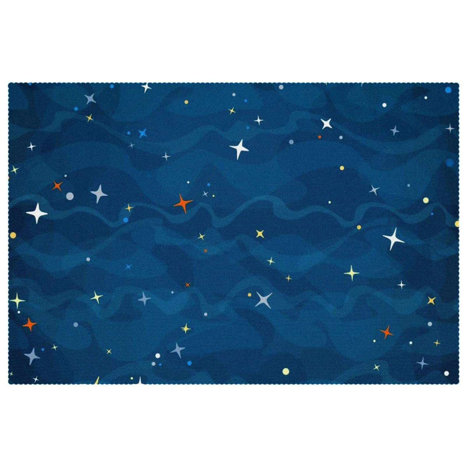 Set de table motif étoiles pour repas de famille et goûter des enfants lot de 6