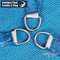 Vista 6 de SUNNY GUARD Vela de Sombra Solar 10' x 13' Rectangular Azul Turquesa Bloqueo UV Parasol para Patio Trasero Jardín Terraza Patio Jardín Actividades