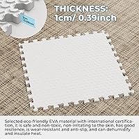 Vista 3 de Tapete de juego de 9 piezas de espuma para niños y bebés con azulejos entrelazados de espuma de colores sólidos para gimnasio, guardería, sala