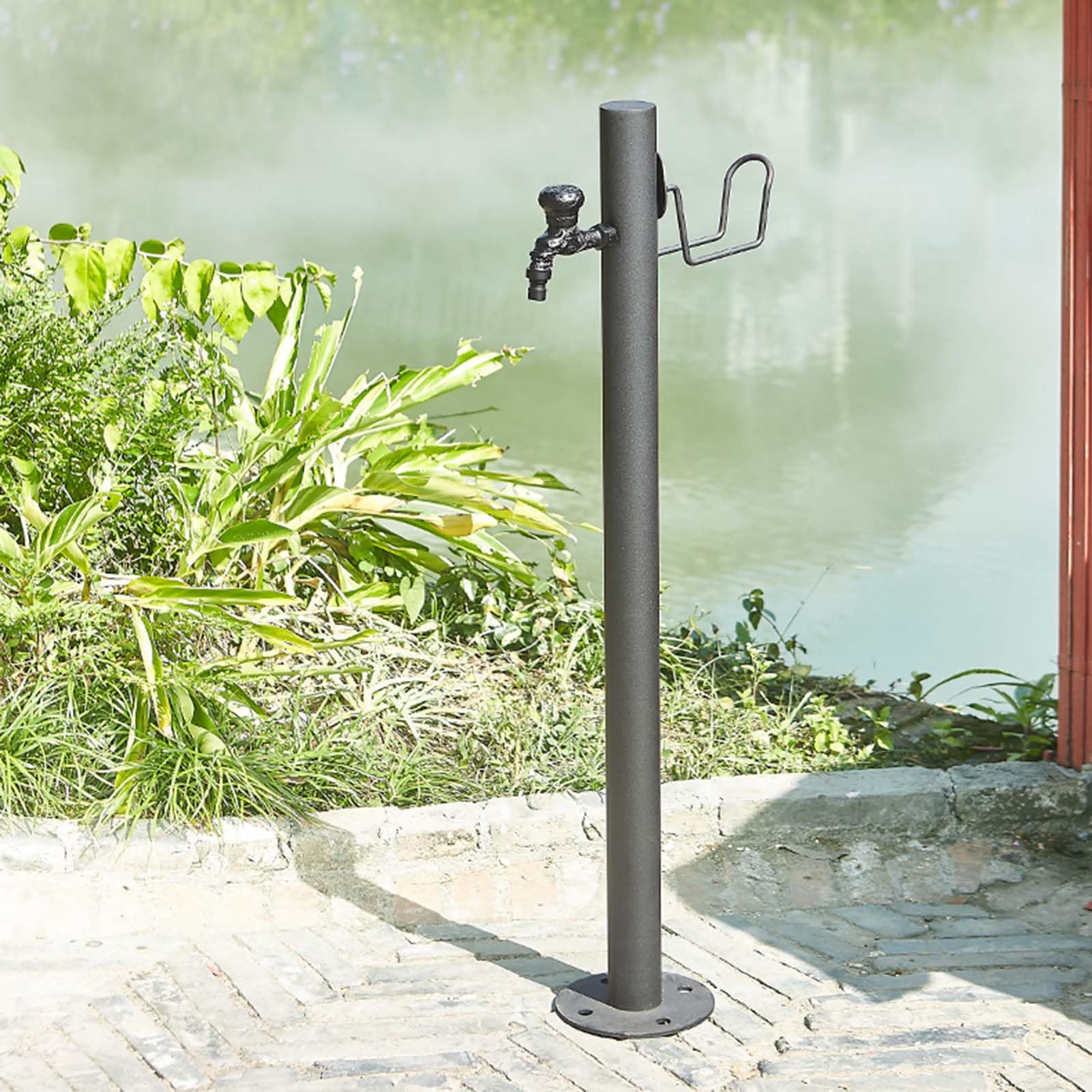 BHGFYXBS Stainless Steel Vertical Garden Water Column For Outdoor Yard - Freestanding Antifreeze Cracking Floor Fountain With Full Copper Faucet - Hose Stand And Hydrant Water Fea,size_name-13 * 86CM