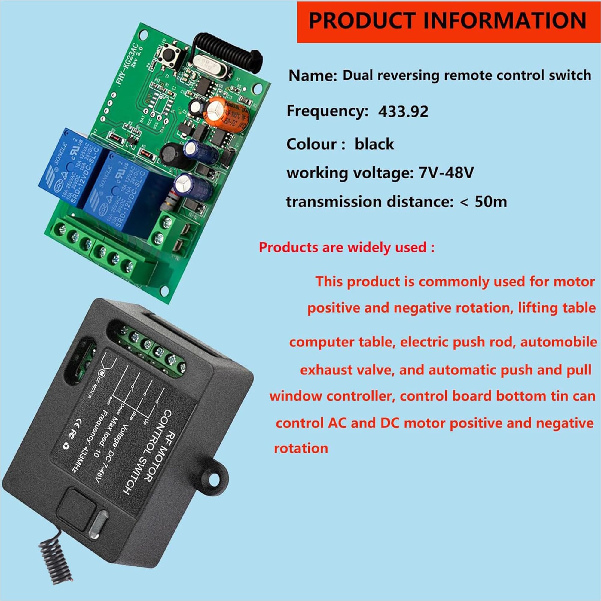 Remote Control Linear Actuator Switch - 7V-48V -4