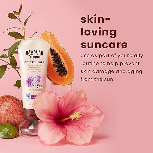 Miniatura 3 de Hawaiian Tropic AntiOxidant - Loción protector solar protección solar ligera amplio espectro SPF 50 6 onzas