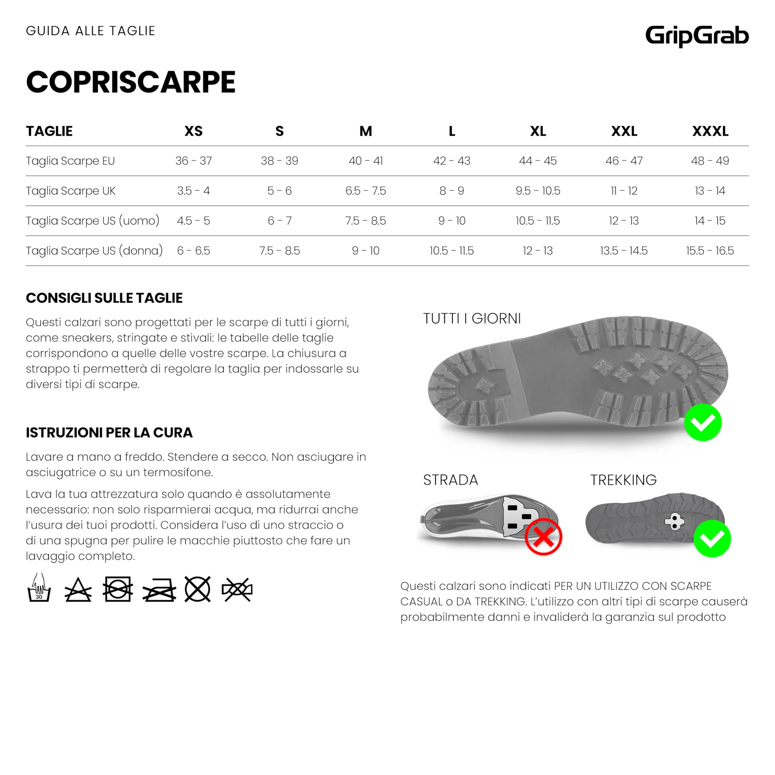 GripGrab Dryfoot 2 Copriscarpe Impermeabili per Scarpe Casual e Pendolarismo Ghette Ciclismo Antipioggia