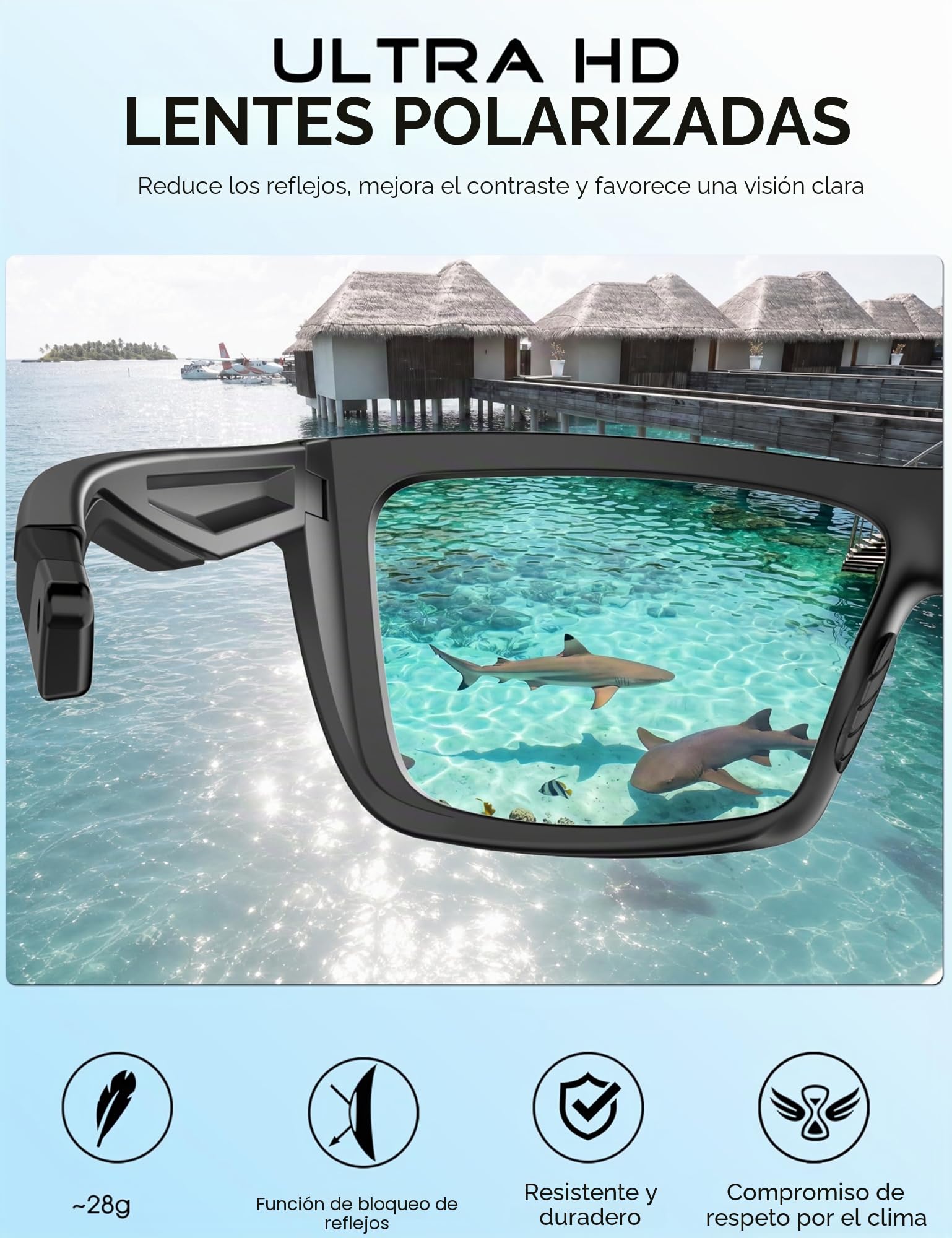 ATTCL Gafas de sol polarizadas deportivas para hombre y mujer, ciclismo, conducción, pesca, protección UV | Marco antideslizante, reduce el deslumbramiento, para pesca, al aire libre, protección UV, gafas de sol para hombre