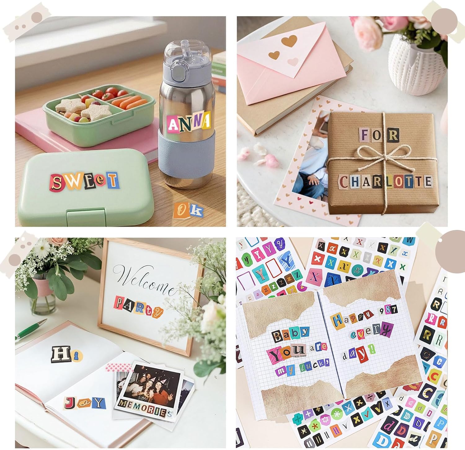 1560Pcs Letter Stickers for Scrapbooking | Magazine-Style Ransom Vintage Alphabet Stickers for Scrapbook Supplies, Journaling, Planners, DIY Gift, Junk Journal