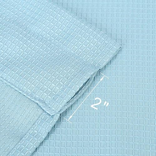 Miniatura 63 de NANAN Tier Curtains for Kitchen 24 Inch, Waffle Weave Textured Tailored Short Curtains for Bathroom Waterproof Window Covering Kitchen Cafe Curtains