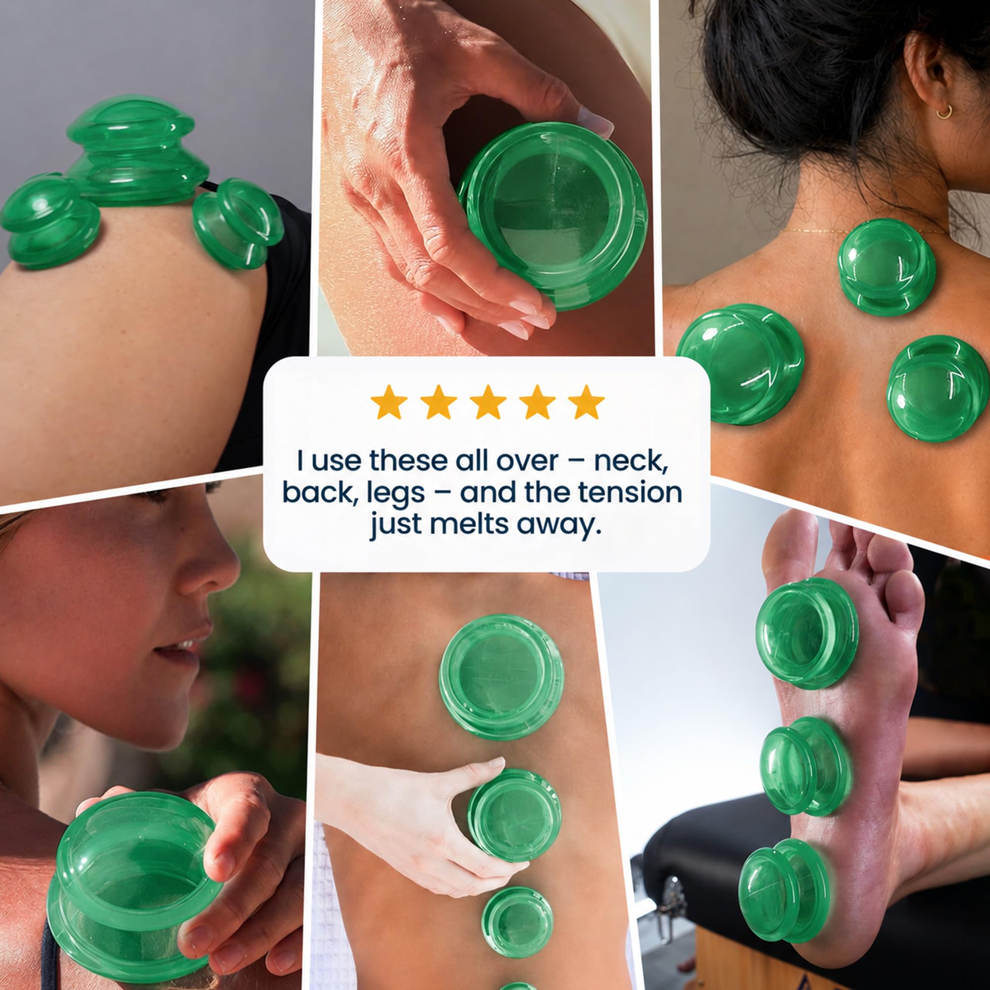 Lure Home spa massaggio Coppettazione kit – The most raccomandata terapia set per dolori muscolari, sollievo dal dolore, lesioni recupero, tonifica e cellulite professionale di qualità medica 4 tazze