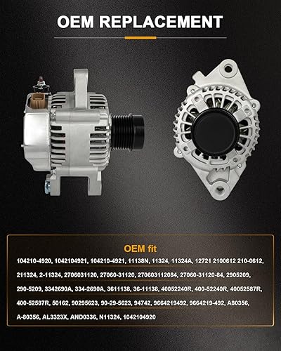 Vista 130 de ROADFAR Reemplazo del alternador para Toyota 2006-2008 para RAV4 11201