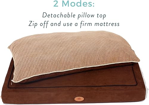 Miniatura 2 de Cama paraíso ortopédica de espuma para perros grandes, Marrón