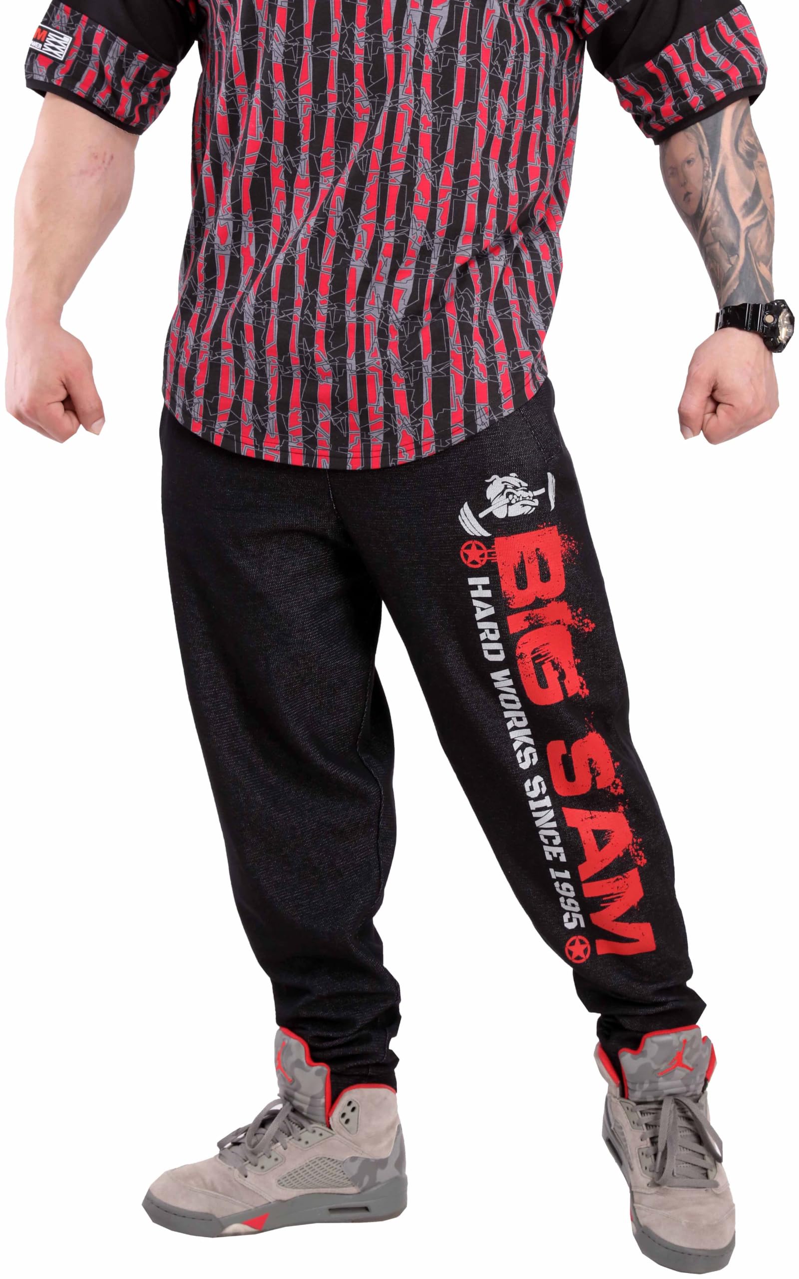 BIG SM SPORTSWEAR MUSCLEWEAR Bodyhose Jogginghose Sporthose Bodybuilding 1246